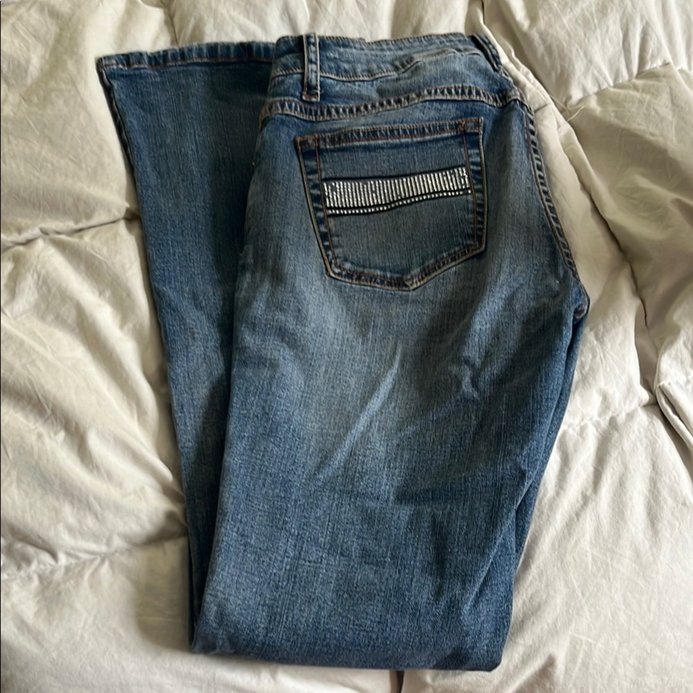 Baby Phat Blue Flare & Wide Leg Jeans, Low Cut